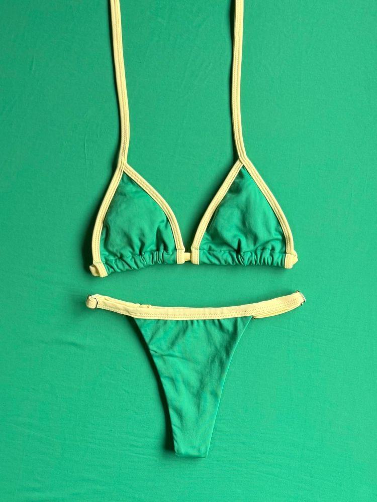 Palm Triangle — Palm green · butter trim